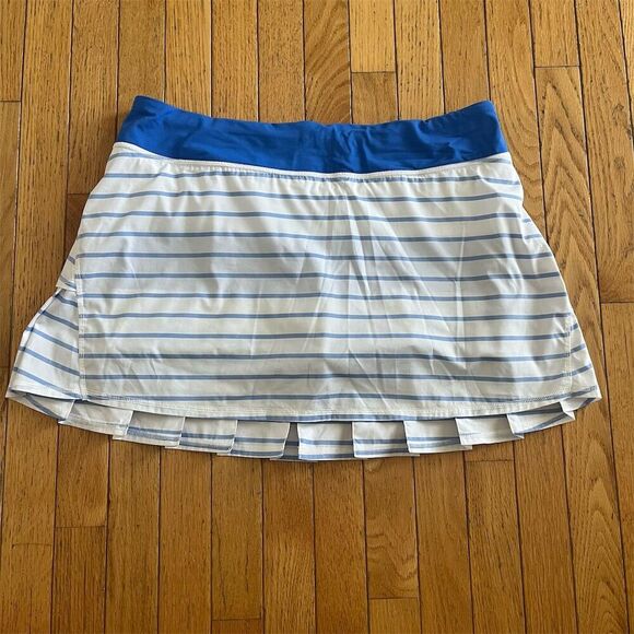 Lululemon Women's 10 Blue Stripe Athletic Skort for Running/Tennis size 10 - Picture 1 of 6